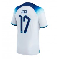 Camiseta Inglaterra Bukayo Saka #17 Primera Equipación Mundial 2022 manga corta